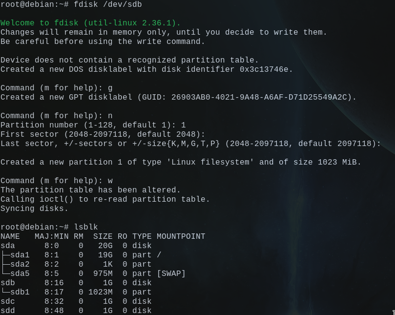 fdisk command